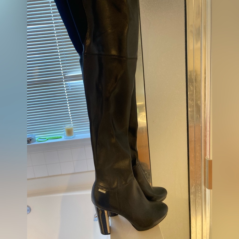 Like New women Calvin Klein thigh boots size 8 1/2